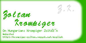 zoltan krompiger business card